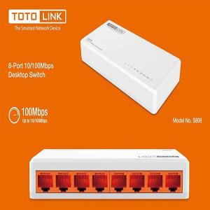 TOTOLINK S808 | 8 10/100MBPS | Auto-Negotiated RJ45 Ports